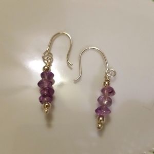 Sterling silver amethyst earrings